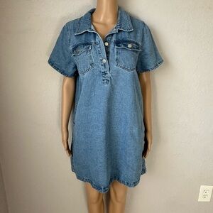 Gilli Blue Denim Midi Dress